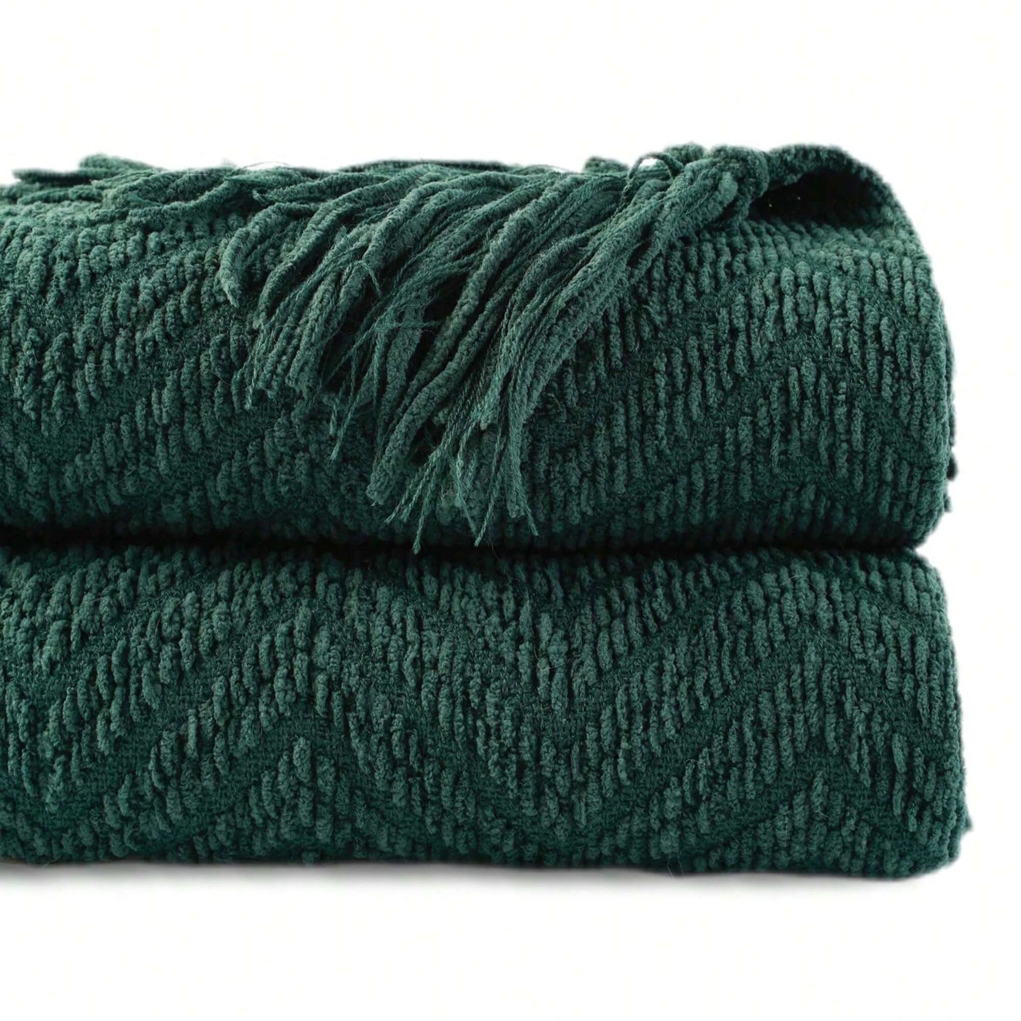 Battilo Knitted Throw Blanket for Couch Soft Thick Decorative Sofa Blanket Plaid Bed Throw Bedspread on the Bed Home Room Decor